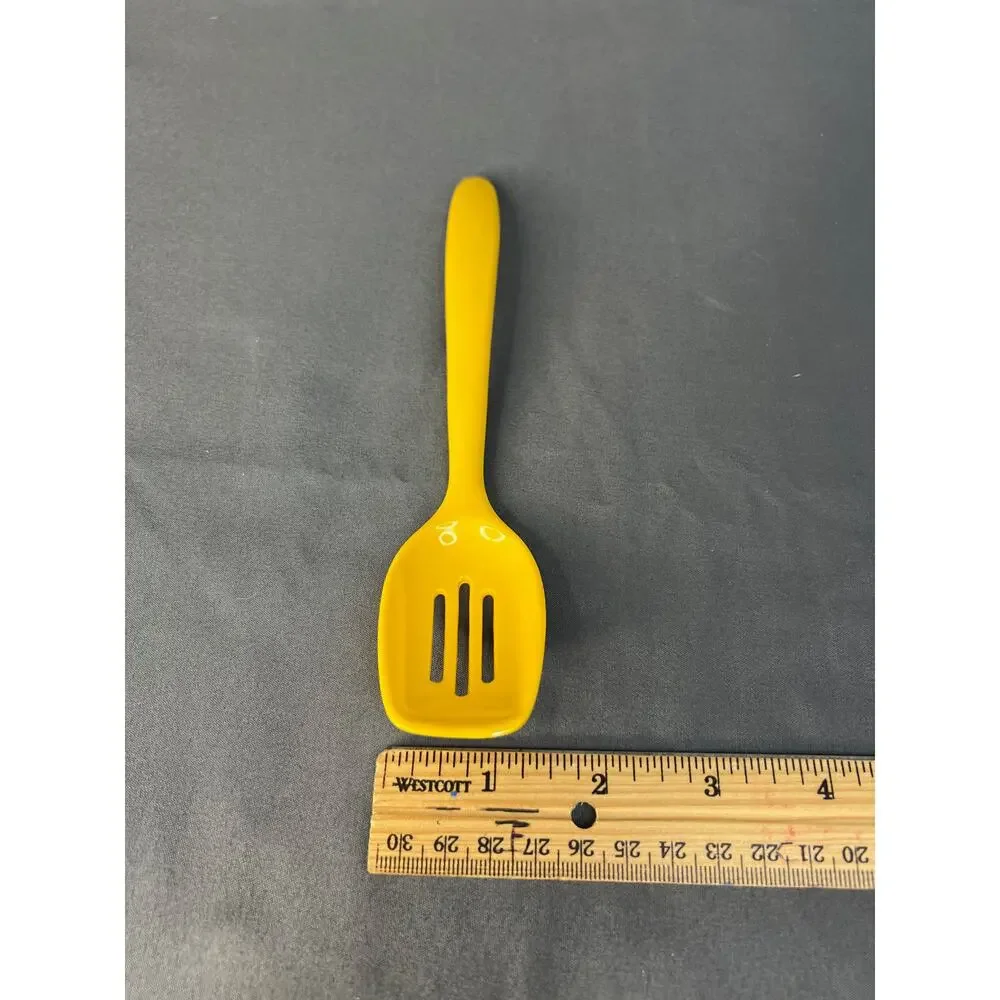 Vintage Hutzler No 516 Slotted Spoons Red Yellow Set of 4 7